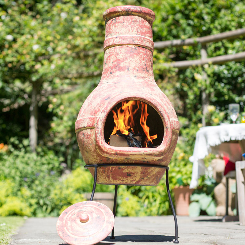 Sol 72 Outdoor Bjorn Clay Wood Burning Chiminea Wayfair.co.uk